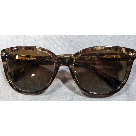 Coach Confetti Light Brown HC8132 Polarized Sunglasses With Case main image 10